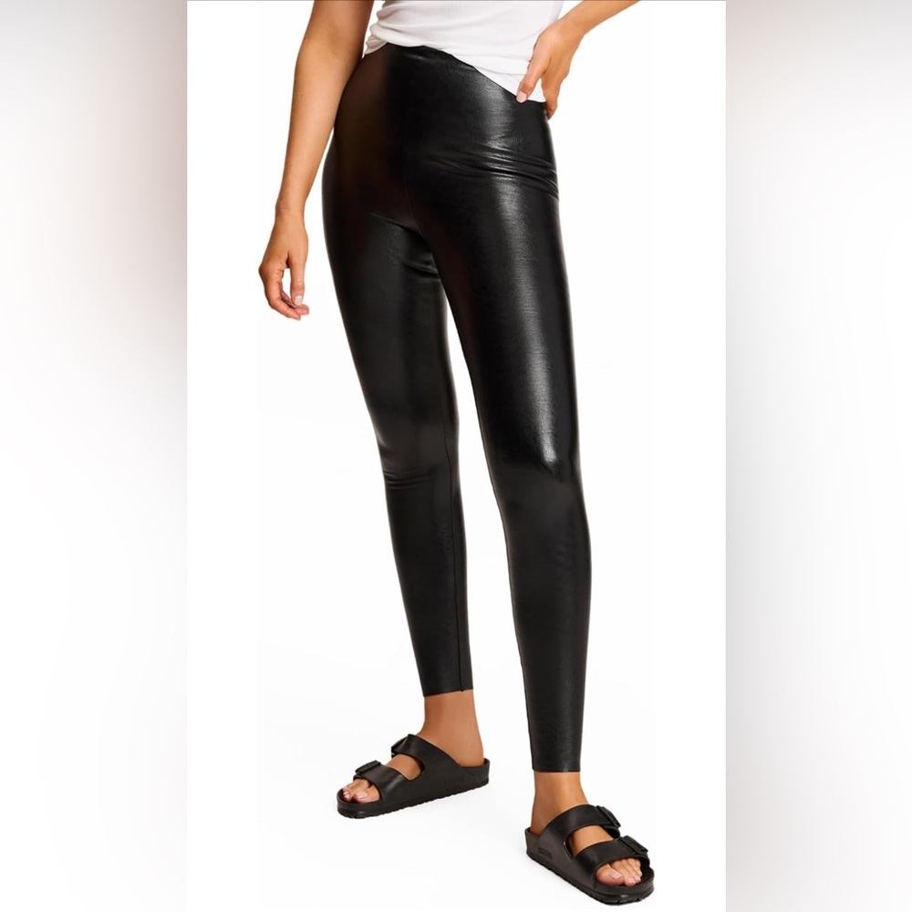 NWT COMMANDO Faux Stretch-leather‎ High Rise Pull On Leggings Small Black